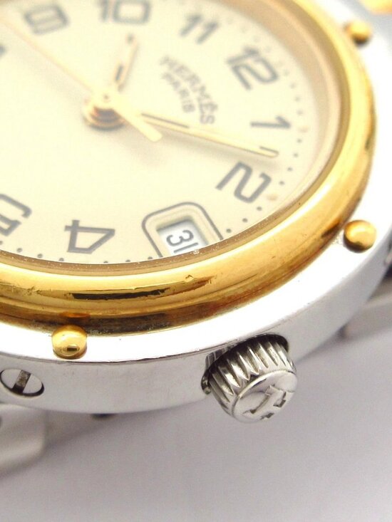 HERMES Clipper CL4.220 1****** Silver Gold Women\'s Wrist Watch main image 6
